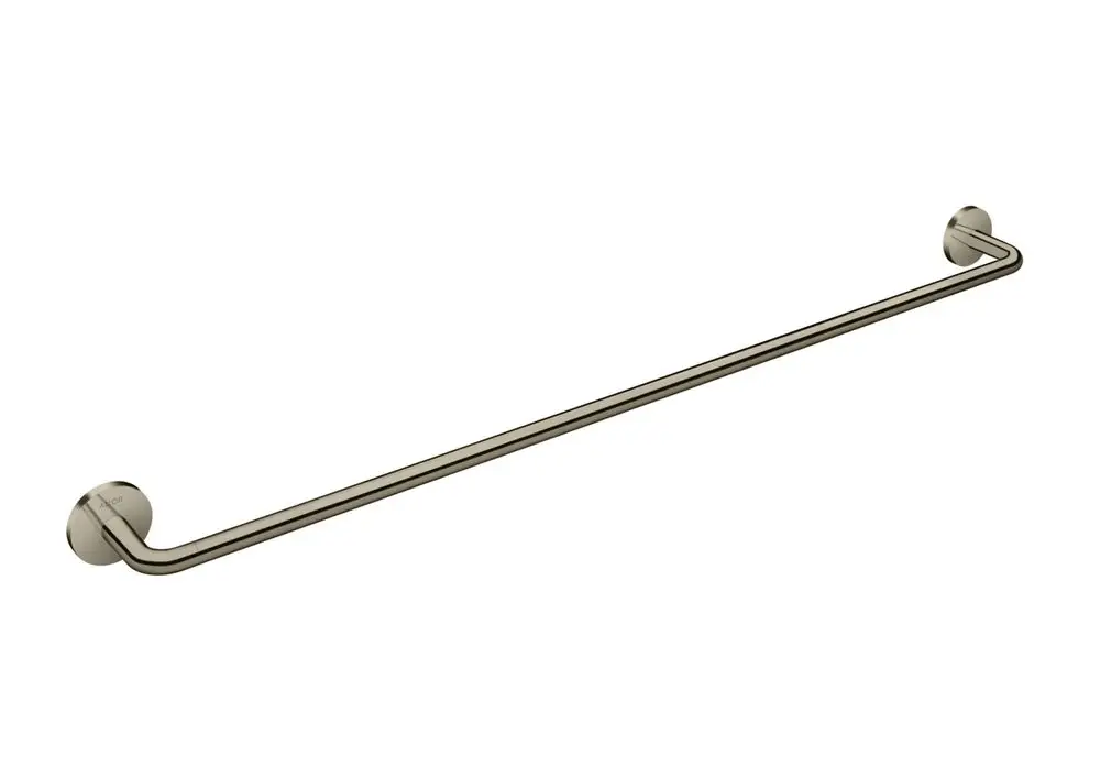 Badetuchhalter mit zwei Wandhaltern, aus poliertem Nickel, mit markentypischem AXOR-Design, in schlichter und funktionaler Form.